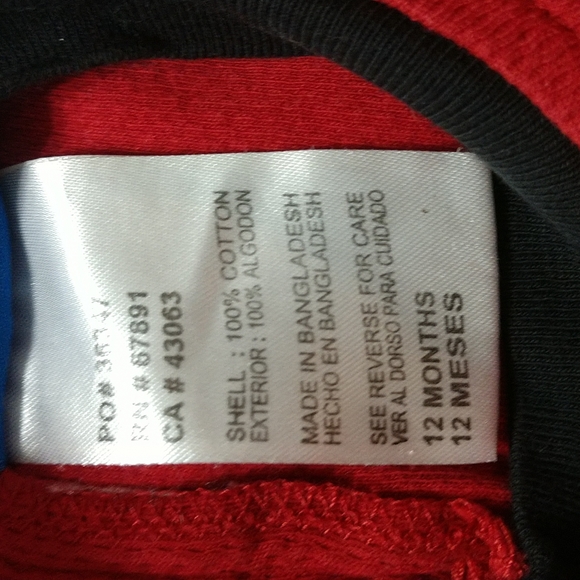 2/$15 Arkansas Razorbacks Long Sleeve Onesie 12 Months - Picture 5 of 6